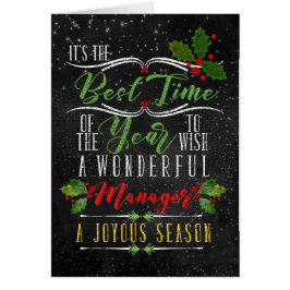 für Manager Best Time of Year Christmas Chalk