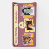 Für Männer 21. Fügen Sie Fotos den Namen burgundy Banner (Vertikal)