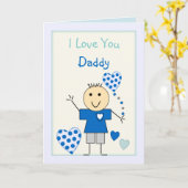 Für Männer Daddy vom kleinen Geburtstag Gruß Karte (Gelbe Blume)