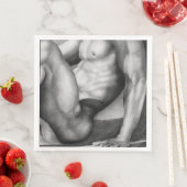 Für Männer Elegante raffinierte Kohle Zeichnend mä Serviette (Beispiel)