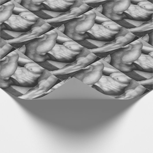 Für Männer Elegantes Original Männliches Modell Geschenkpapier (Ecke)