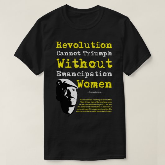 Für Männer Frauen Thomas Revolutionäre Sankara Ges T-Shirt (Design vorne)