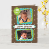 Für Männer hinzufügen Fotos 30. Geburtstag Gruß Karte (Gelbe Blume)