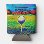 Für Männer maßgeschneidertes Golfspiel Geburtstags Dosenkühler (Rückseite)