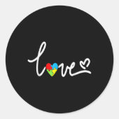 Für Männer Sensibilisierung für Autismus T-Shirt P Runder Aufkleber (Vorderseite)