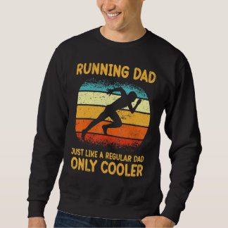 Für Männer Vater Marathon Runner Coach Marathonläu Sweatshirt