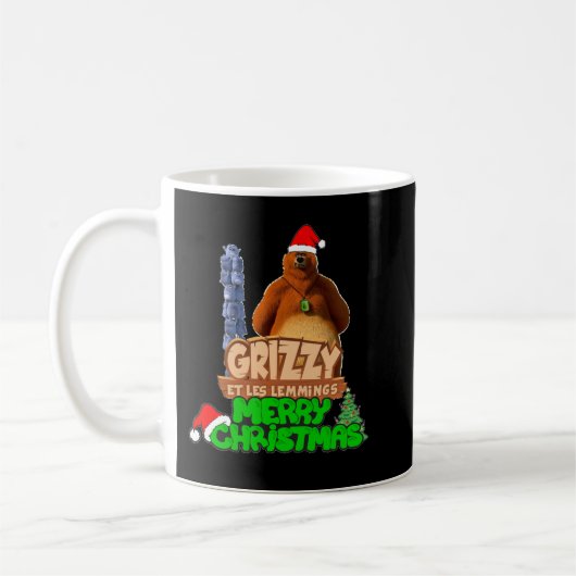 Für Männer Weihnachtsfrauen Grizzy und die Lemming Kaffeetasse (Links)