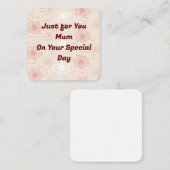 für Mehl Mitteilungskarte (Vorne/Hinten)