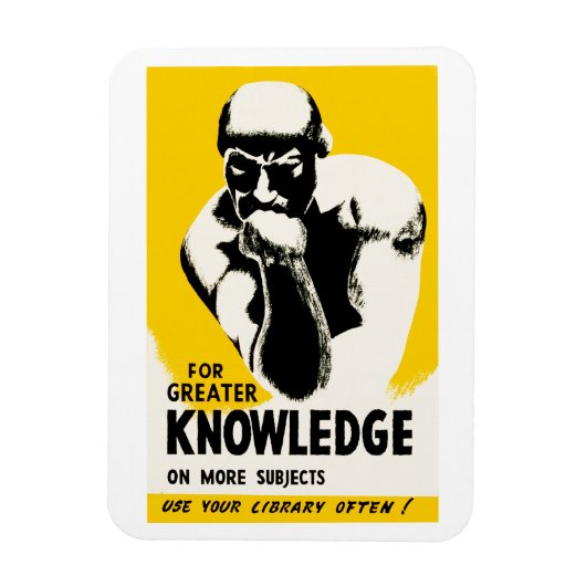 Für mehr Wissen Magnet (Vertikal)