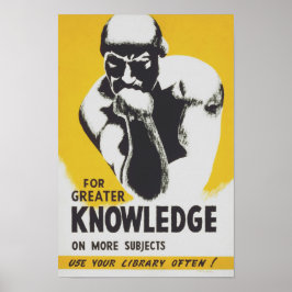 Für mehr Wissen verwenden Sie Ihre Bibliothek oft Poster