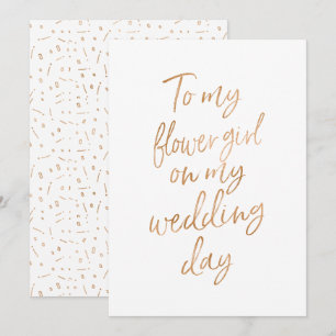 Für mein Blumenmädchen an meinem Hochzeitstag Einladung