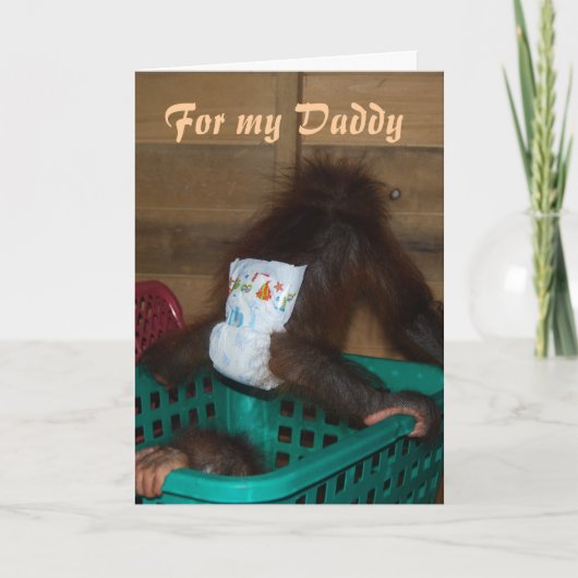 Für mein Daddy Baby in Diapers Karte (Vorderseite)