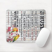 Für mein Ehemännerkleid, neues Zuhause-Geschenk Mousepad (Mit Mouse)