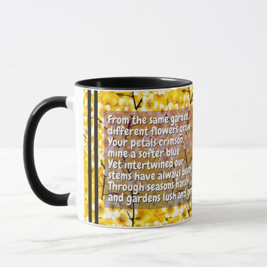 Für mein Gesangsgedicht Geschenk (Name & Monogramm Tasse (Links)