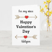 Für mein Niece glücklicher Valentinstag Karte (Gelbe Blume)