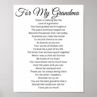 Für mein Oma Poster
