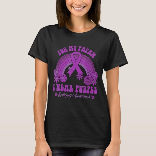 Für mein Papaw trage ich Lila Epilepsie Awareness  T-Shirt (Vorderseite)