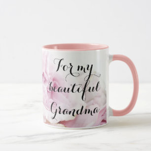 Für mein schönes Oma Hübsch Pink Rose Floral Tasse