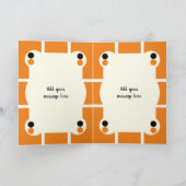 Für mein schönes Stepschwesterorange-schwarzes Fot Karte (Innenseite)