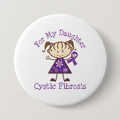 Für mein Tochter-Fibrose-Bewusstsein Button (Vorderseite)