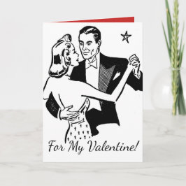"Für mein Valentin!" Retro Dancers Valentines Feiertagskarte