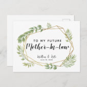 Für mein zukünftiges Schwiegerelternblatt Postkarte (Vorne/Hinten)