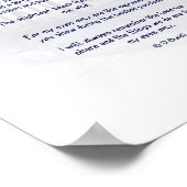 Für meine Augen Wasserzeichen Poster (Ecke)