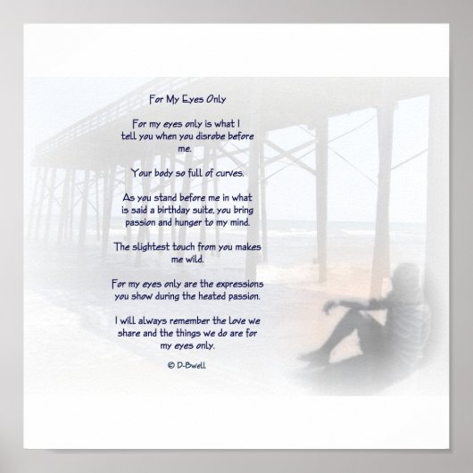 Für meine Augen Wasserzeichen Poster (Vorne)