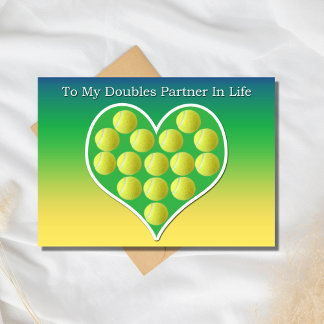 Für meine Doppelpartnerin Life Tennis Card Karte