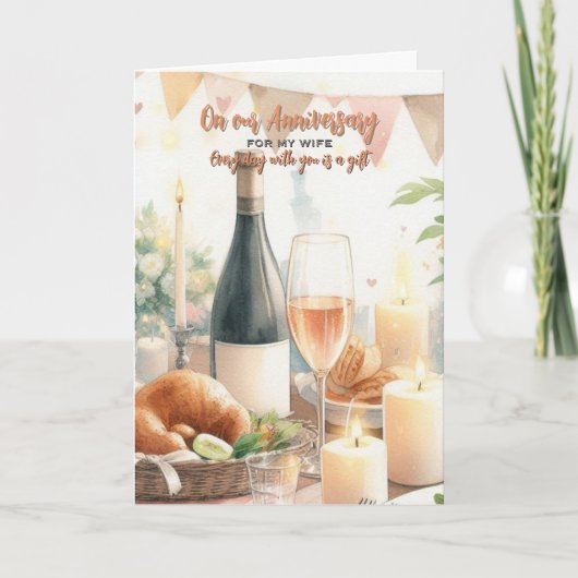 Für meine Ehefrau Hochzeitstag Grußkarte Dankeskarte (Vorderseite)