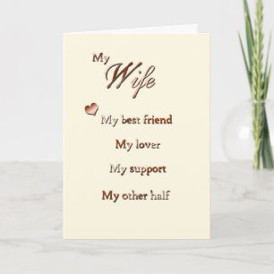 Für meine Ehefrau (Jahrestag) Karte