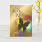 Für meine Ehefrau (Jahrestag) Karte (Gelbe Blume)