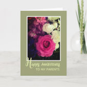 Für meine Eltern! Liebliche Jubiläumskarte Karte (Vorderseite)