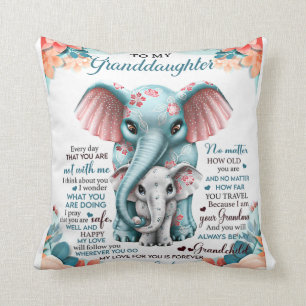 Für meine Enkelin Elephant Geburtstagsgeschenke Id Kissen