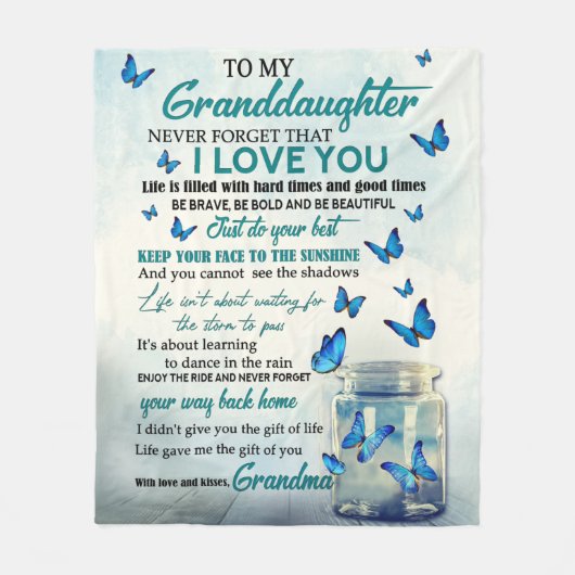 Für meine Enkelin Fleecedecke (Vorderseite)