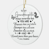 Für meine Enkeltochter-Ornament Keramik Ornament (Links)