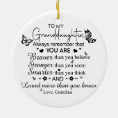 Für meine Enkeltochter-Ornament Keramik Ornament (Hinten)