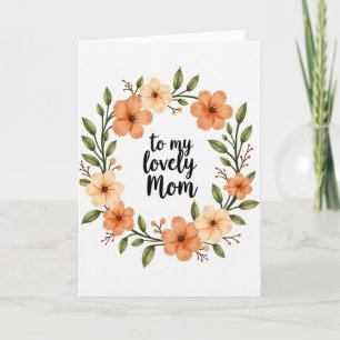 Für meine Frau Floral Watercolor Karte
