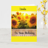 FÜR MEINE FREUNDE LINDA AM GEBURTSTAG KARTE (Gelbe Blume)