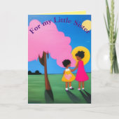 Für meine kleine Schwester Dankeskarte (Vorderseite)