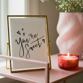 Für meine Liebe Black Modern Calligraphy Valentine Poster