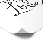 Für meine Liebe Black Modern Calligraphy Valentine Poster (Ecke)