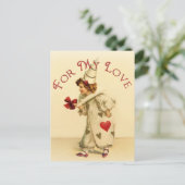 Für meine Liebe Vintag Valentine Feiertagspostkarte (Stehend Vorderseite)
