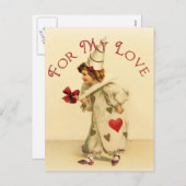 Für meine Liebe Vintag Valentine Feiertagspostkarte (Vorne/Hinten)