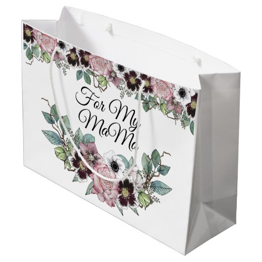 Für meine Mama große Geschenktasche Große Geschenktüte (Rückseite Schrägansicht)