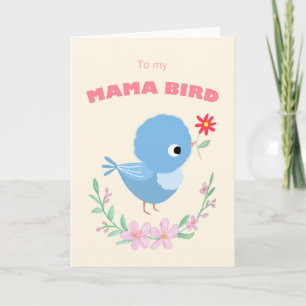 Für meine Mama-Vogel Süßer Blaumeise Muttertagsges Dankeskarte