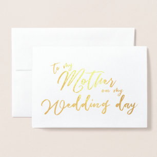 Für meine Mutter am Tag meiner Hochzeit Kalligrafi Folienkarte