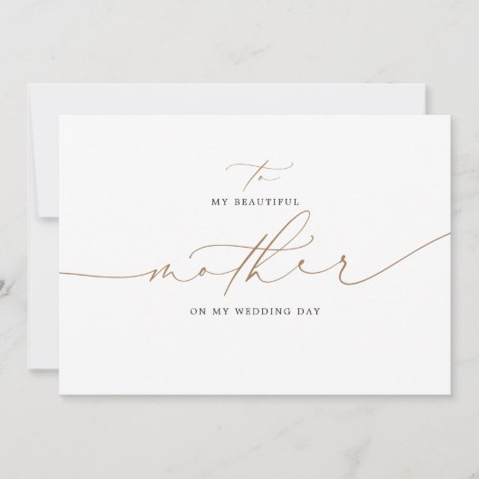 Für meine Mutter an meinem Hochzeitstag Elegant (Vorderseite)