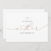 Für meine Mutter an meinem Hochzeitstag Elegant (Vorne/Hinten)