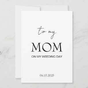 Für meine Mutter an meinem Hochzeitstag Karte, Per Feiertagskarte